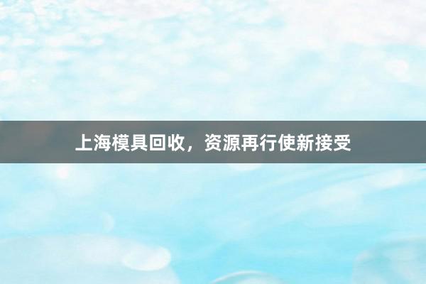 上海模具回收，资源再行使新接受